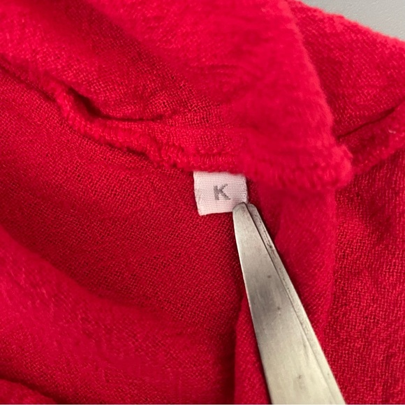 Oh My Gauze XXL Red Pockets Lightweight Boho Lagenlook Asymmetrical Tunic Artsy - Picture 9 of 12